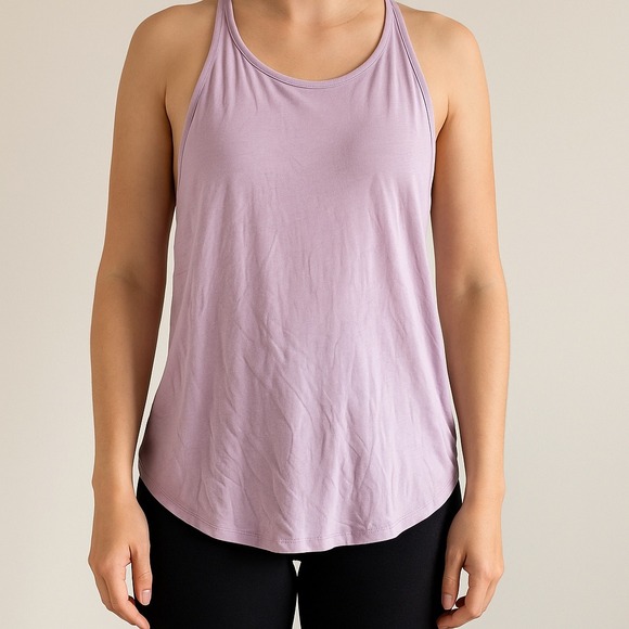 Prana Reylian Top Women's Medium Bleached Lavender Yoga Tank Relaxed Fit - Picture 1 of 5